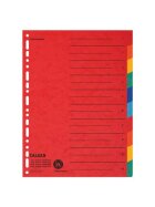 Falken Zahlenregister - 1-10, Karton farbig, A4, 5 Farben, gelocht mit Orgadruck