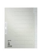 Leitz 1221 Register - Tauenpapier, blanko, A4 Überbreite, 10 Blatt, grau