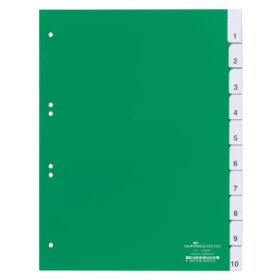 Durable Register - Hartfolie, blanko, grün, A4, 10...
