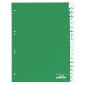 Durable Register - Hartfolie, blanko, grün, A4, 20...