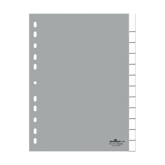 Durable Register - PP, blanko, grau, A4, 12 Blatt