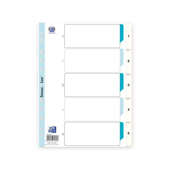 Elba Zahlenregister - PP-Folie, 1 - 5, A4, 5 Blatt