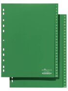 Durable Zahlenregister - Hartfolie, 1 - 52, grün, A4, 52 Blatt