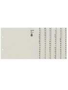 Leitz 1308 Registerserie - A-Z, Papier, A4 Überbreite, für 8 Ordner, grau