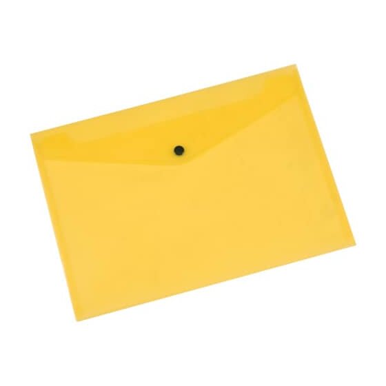 Q-Connect® Dokumentenmappe - gelb, A4 bis zu 50 Blatt