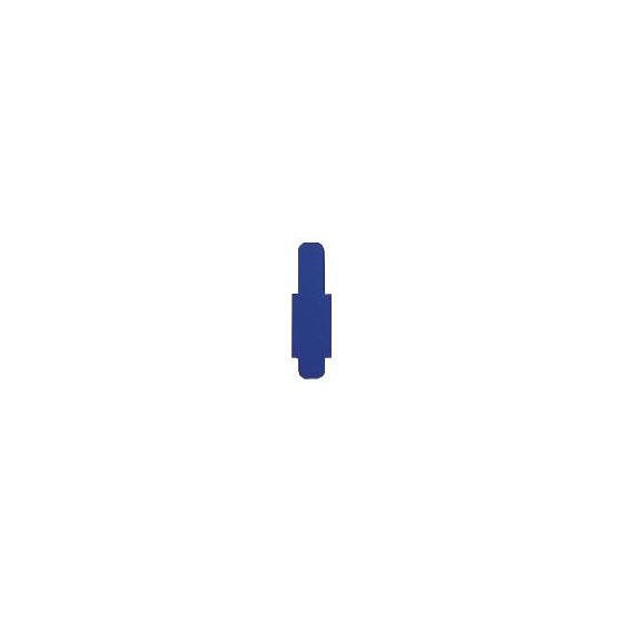 Stecksignal für Pendelregistratur, 10 mm überstehend, Hartfolie, Maße: 55 x 10 x 95 mm, dunkelblau