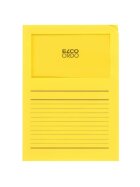 Elco Sichtmappen Ordo classico - gelb, 120g, 100 Stück, Sichtfenster und Linien
