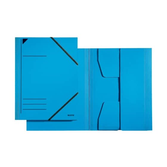 Leitz 3981 Eckspannermappe - A4, 250 Blatt, Pendarec-Karton (RC), blau