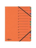 Pagna® Ordnungsmappe EASY - 12 Fächer, A4, Pressspan, 265 g/qm, orange