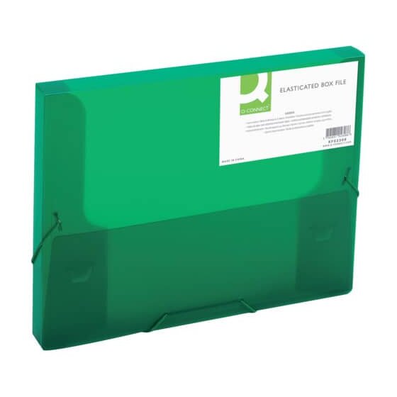 Q-Connect® Sammelbox - A4, 250 Blatt, PP, grün transluzent