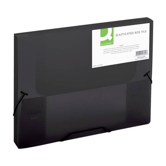 Q-Connect® Sammelbox - A4, 250 Blatt, PP, schwarz transluzent
