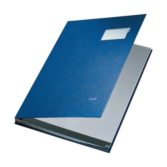 Leitz 5701 Unterschriftsmappe - 10 Fächer, PP kaschiert, blau