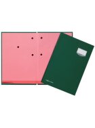 Pagna® Unterschriftsmappe DE LUXE - 20 Fächern, A4, Leinen-Einband, grün
