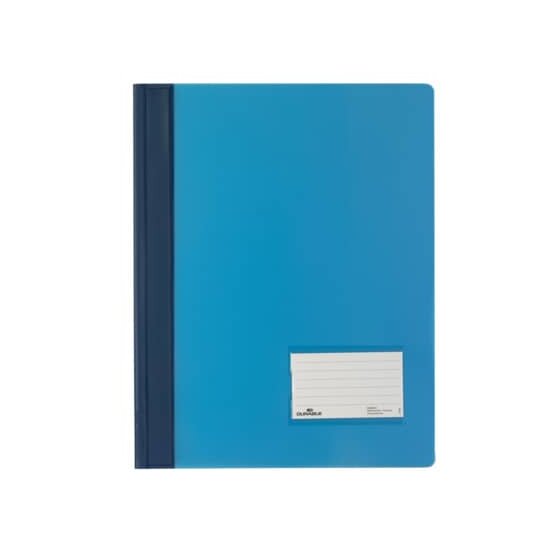 Durable Schnellhefter DURALUX® - A4 überbreit, transluzente Folie, blau
