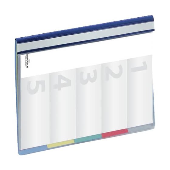 Durable Organisationshefter DIVISOFLEX® - 5faches farbiges Register, A4, blau