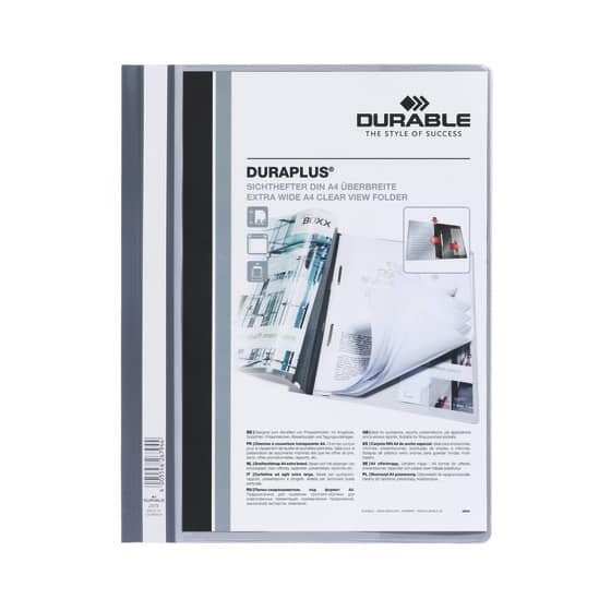 Durable Angebotshefter DURAPLUS® - strapazierfähige Folie, A4+, grau