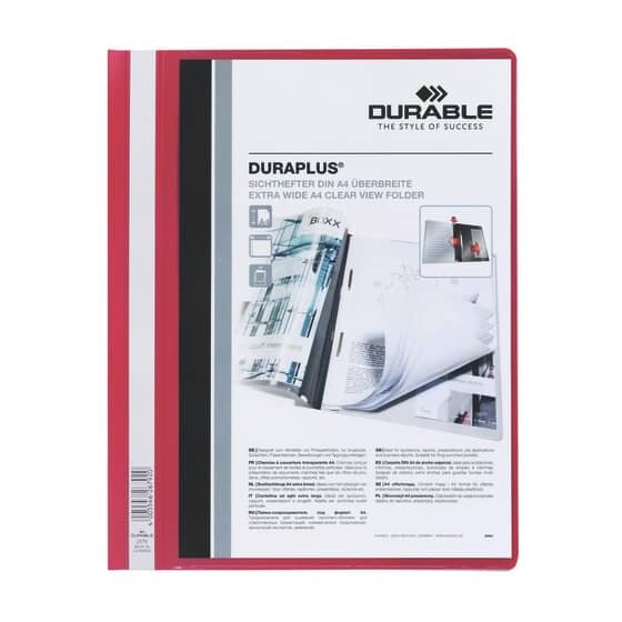 Durable Angebotshefter DURAPLUS® - strapazierfähige Folie, A4+, rot