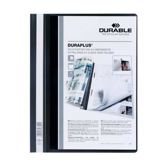 Durable Angebotshefter DURAPLUS® - strapazierfähige Folie, A4+, schwarz