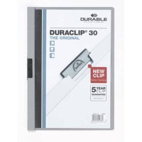 Durable Klemm-Mappe DURACLIP® 30 - A4, grau