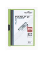 Durable Klemm-Mappe DURACLIP® 30 - A4, grün
