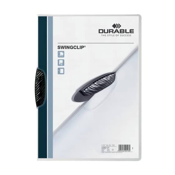 Durable Klemm-Mappe SWINGCLIP® - 30 Blatt, schwarz