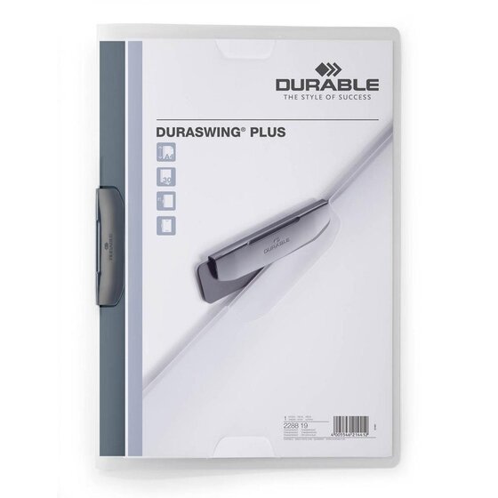 Durable Klemm-Mappe DURASWING® PLUS, DIN A4, transparent