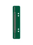 Q-Connect® Heftstreifen Kunststoff, kurz - Deckleiste aus Metall, dunkelgrün, 25 Stück