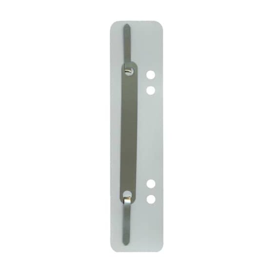 Q-Connect® Heftstreifen Kunststoff, kurz - Deckleiste aus Metall, grau, 25 Stück