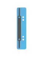 Q-Connect® Heftstreifen Kunststoff, kurz - Deckleiste aus Metall, hellblau, 25 Stück
