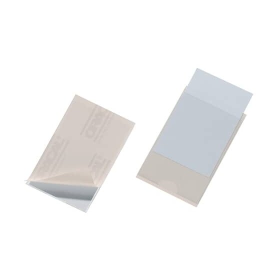 Durable Selbstklebetasche POCKETFIX® - 90x57 mm, seitlich offen, transparent, 10 Stück