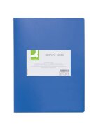 Q-Connect® Sichtbuch - 10 Hüllen, Einband PP, 450 mym, blau