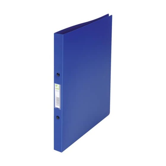 Q-Connect® Ringbuch transparent - A4, 2-Ring, Ring-Ø 16 mm, blau gedeckt