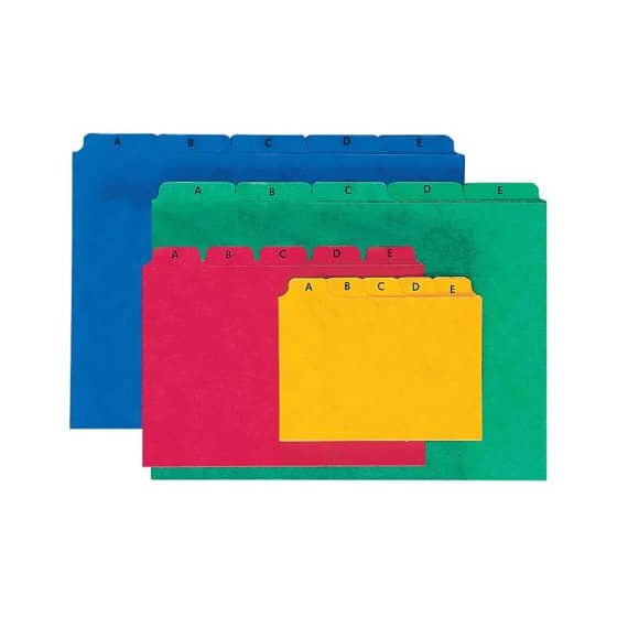 Pagna® Kartei-Leitregister A - Z - für Größe A6 quer, grün