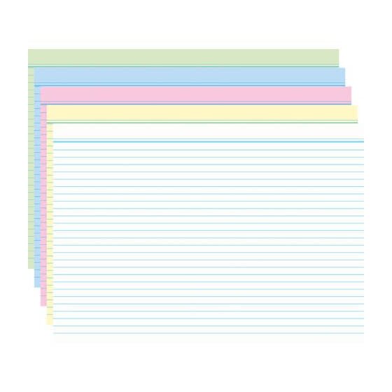 RNK Verlag Karteikarten - DIN A8, liniert, farbig sortiert, 100 Karten