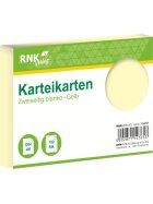 RNK Verlag Karteikarten - DIN A6, blanko, gelb, 100 Karten