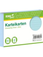 RNK Verlag Karteikarten - DIN A6, liniert, blau, 100 Karten