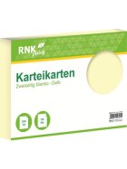 RNK Verlag Karteikarten - DIN A4, blanko, gelb, 100 Karten