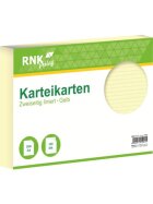RNK Verlag Karteikarten - DIN A4, liniert, gelb, 100 Karten