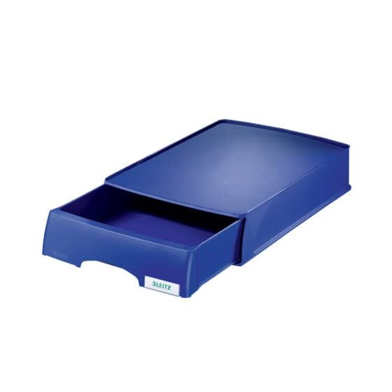 Leitz 5210 Briefkorb Plus mit Schublade, A4, Polystyrol, blau