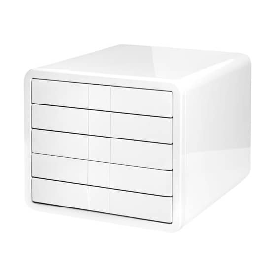 HAN Schubladenbox i-Box - A4/C4, 5 geschlossene Schubladen, weiß