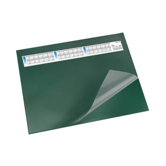 Läufer Schreibunterlage DURELLA DS - mit Vollsichtauflage, Kalender, 65 x 52 cm, grün