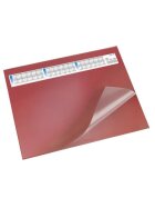 Läufer Schreibunterlage DURELLA DS - mit Vollsichtauflage, Kalender, 65 x 52 cm, rot