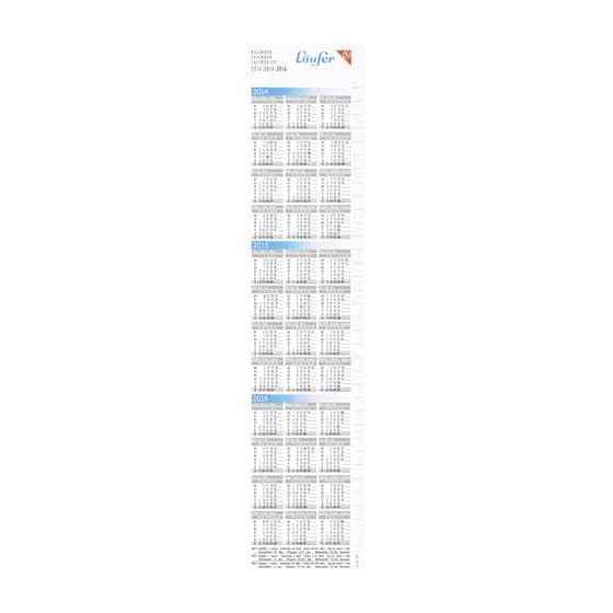 Läufer Schreibunterlagen Ersatzkalender für 3 Jahre, 39 x 9 cm, weiß