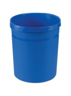 HAN Papierkorb GRIP - 18 Liter, rund, 2 Griffmulden, extra stabil, blau