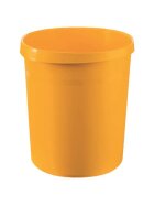 HAN Papierkorb GRIP - 18 Liter, rund, 2 Griffmulden, extra stabil, gelb