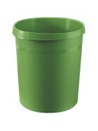 HAN Papierkorb GRIP - 18 Liter, rund, 2 Griffmulden, extra stabil, grün