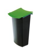HAN Abfalleinsatz MONDO mit Deckel, 3 Liter, schwarz-grün