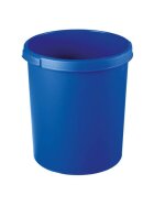 HAN Papierkorb KLASSIK - 30 Liter, rund, 2 Griffmulden, extra stabil, blau