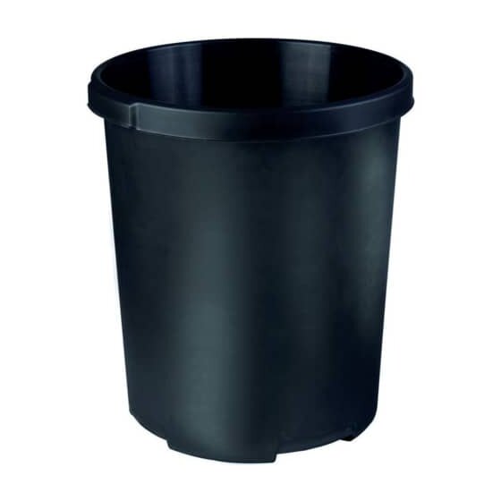 HAN Großpapierkorb KLASSIK XXL - 50 Liter, rund, extra stabil, schwarz