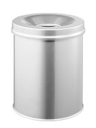 Durable Papierkorb Safe rund 15 Liter, metallic silber